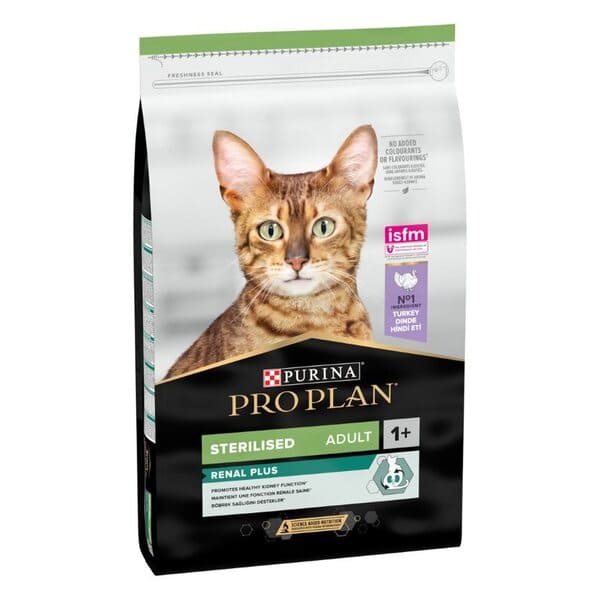 Pro Plan Sterilised Renal Turkey barība sterilizētiem kaķiem nierēm ar tītaru 3 kg